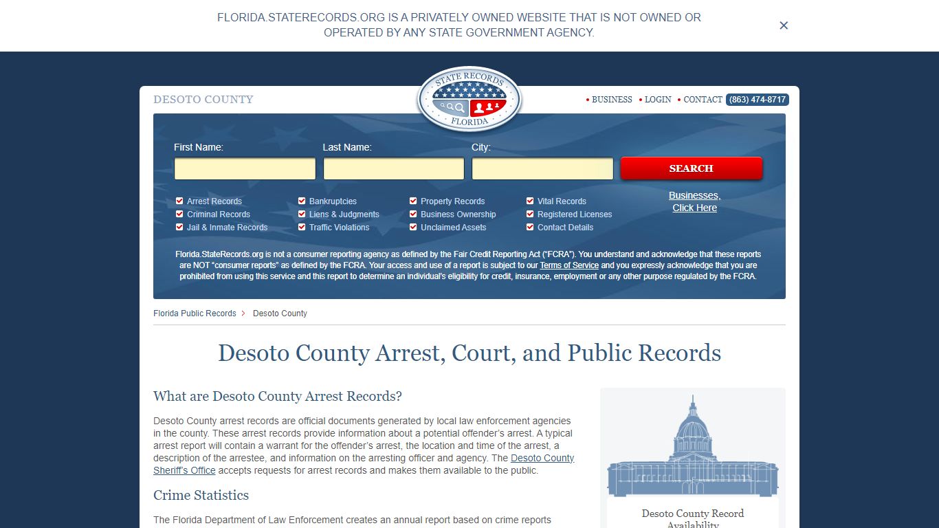 Desoto County Arrest, Court, and Public Records